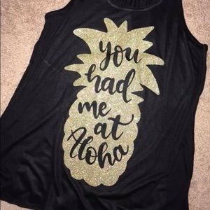 Summer tank top - pineapple design